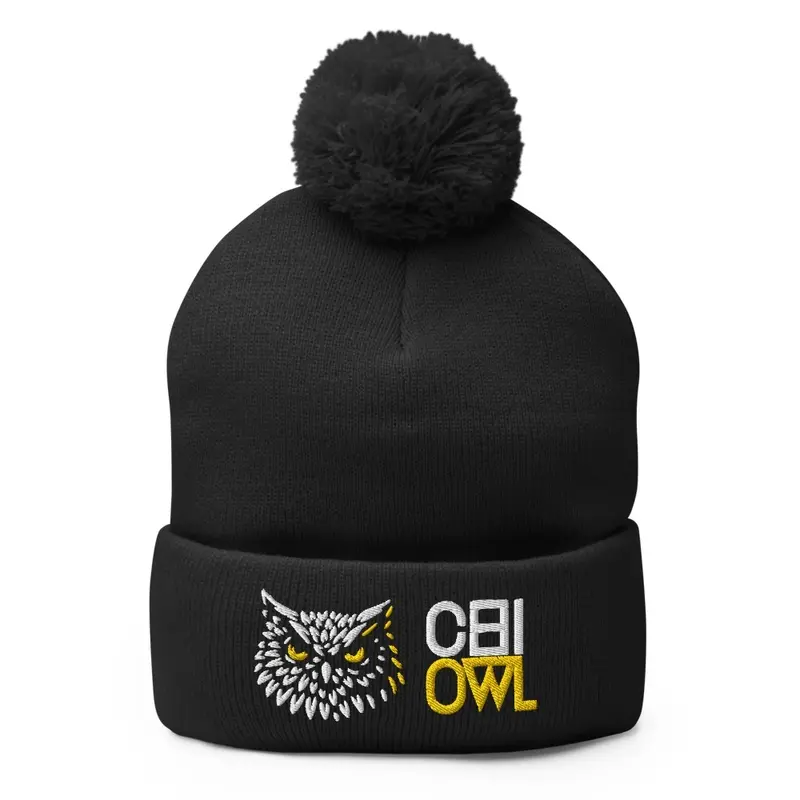 Chi -Owl Pom Pom Knit Cap